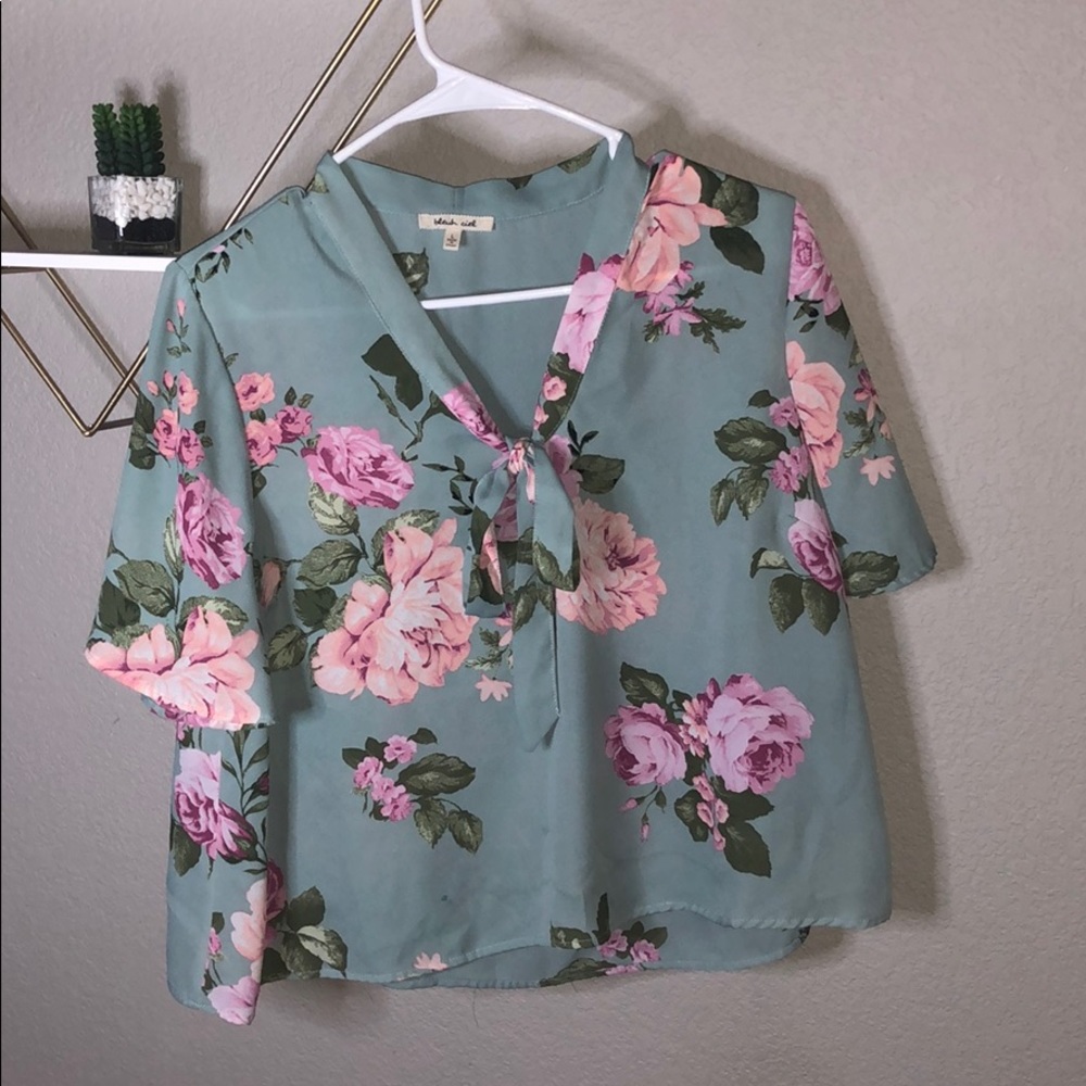 A Blue Flower Blouse